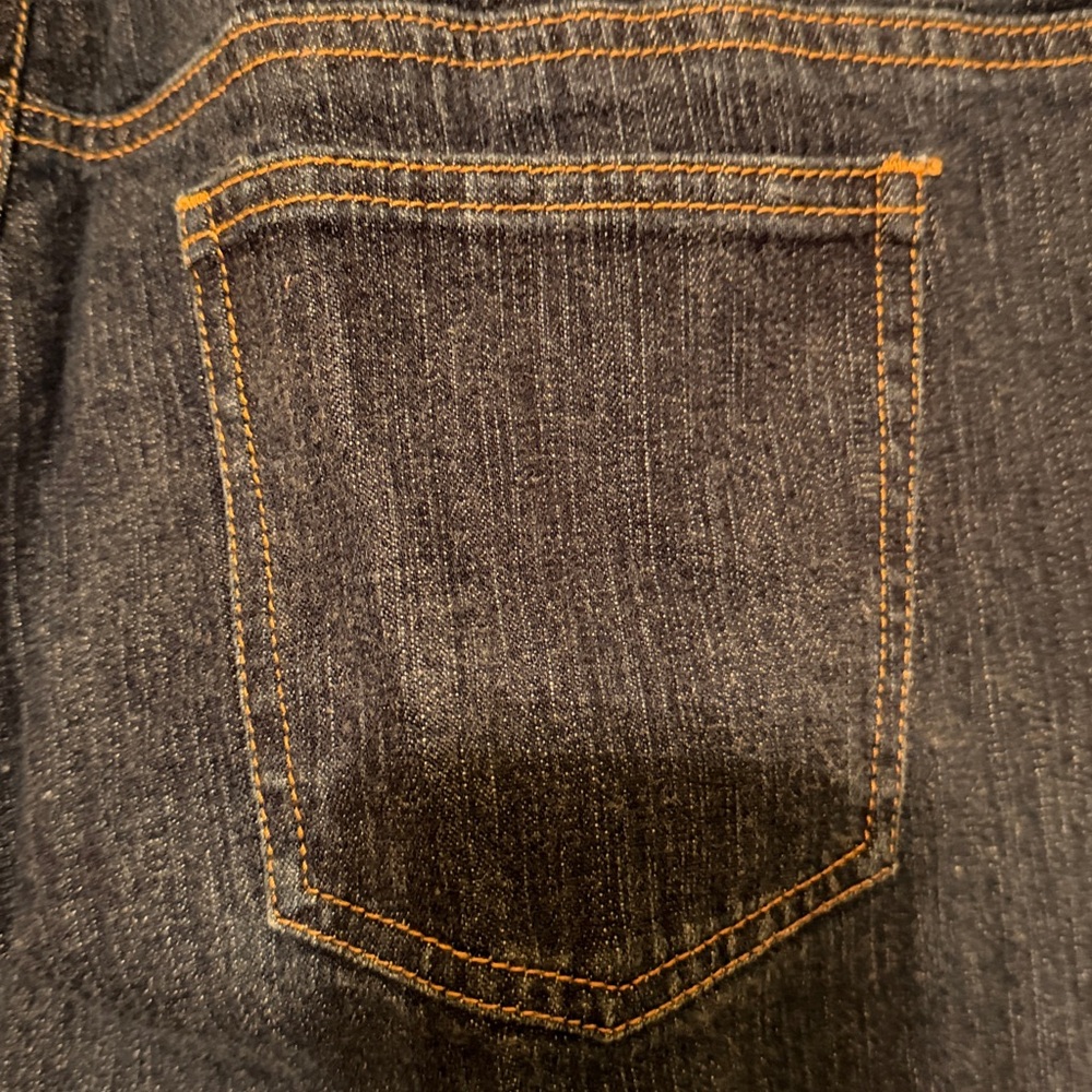 Michael Kors Dark Indigo Straight Leg Jeans Blue Striped Waistband size 8 - Picture 10 of 12